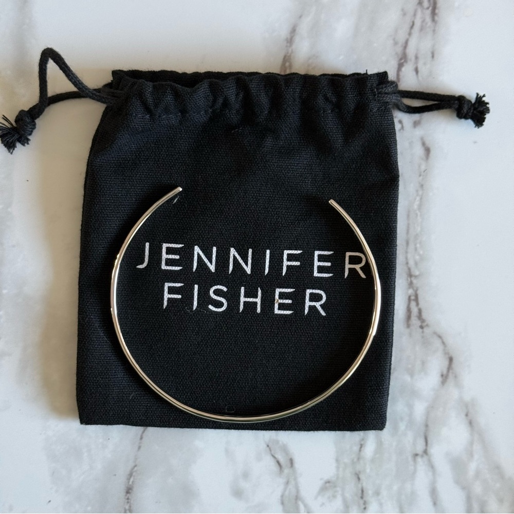 Jennifer Fisher Two Tone Thread Choker Silver Gold Tone - Picture 3 of 5